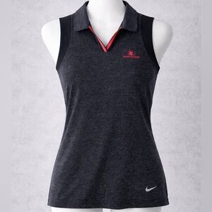 Nike Women's Charcoal and Black Sleeveless Top